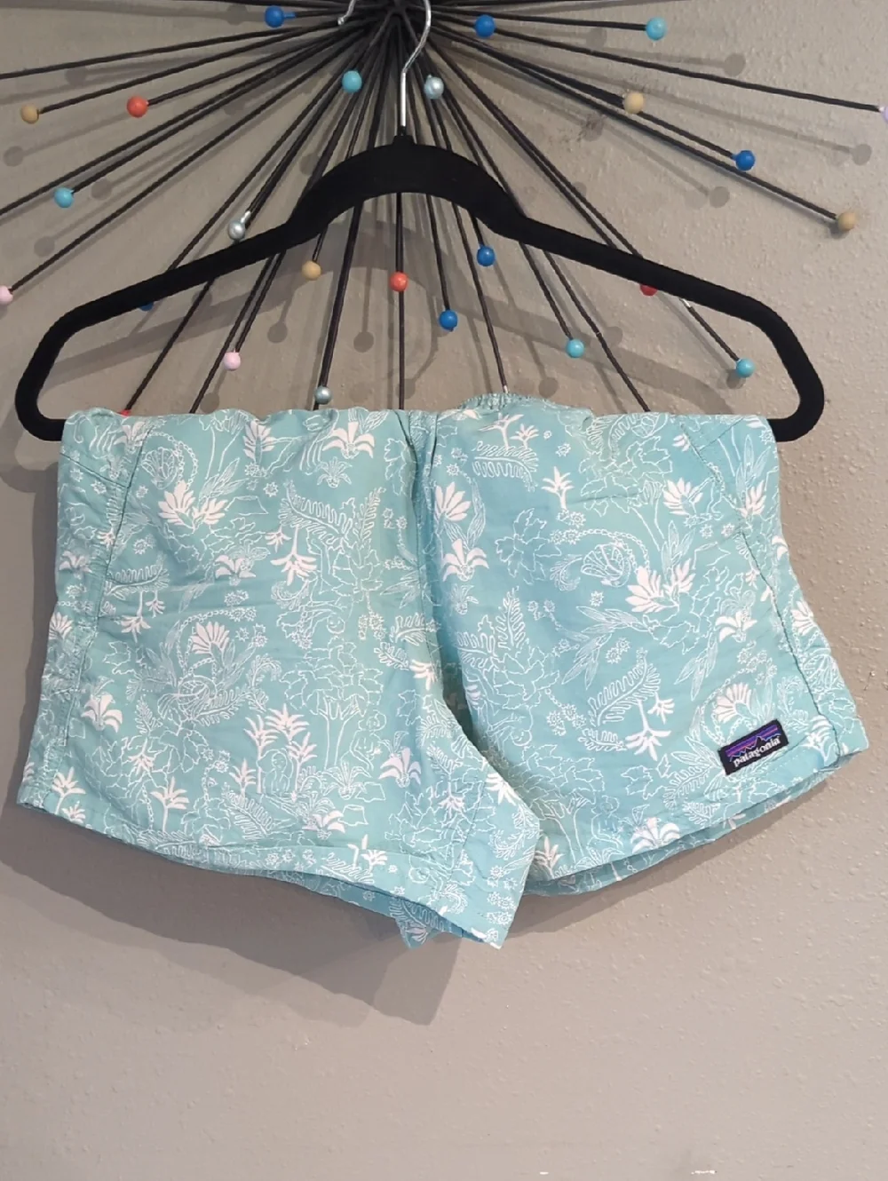 Patagonia Baggies XS Printed Shorts Drawstring Elastic Band Drawstring Pockets